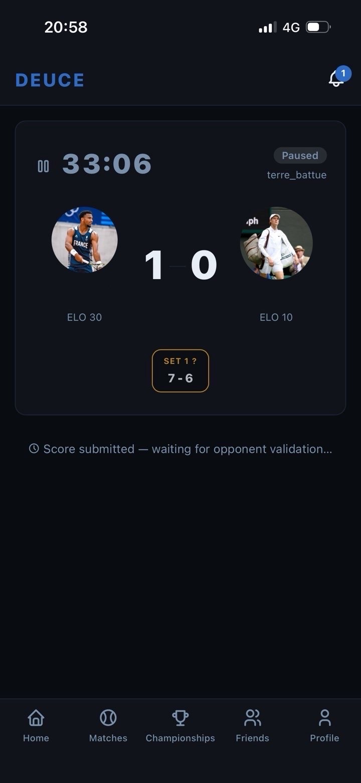 Score entry DEUCE