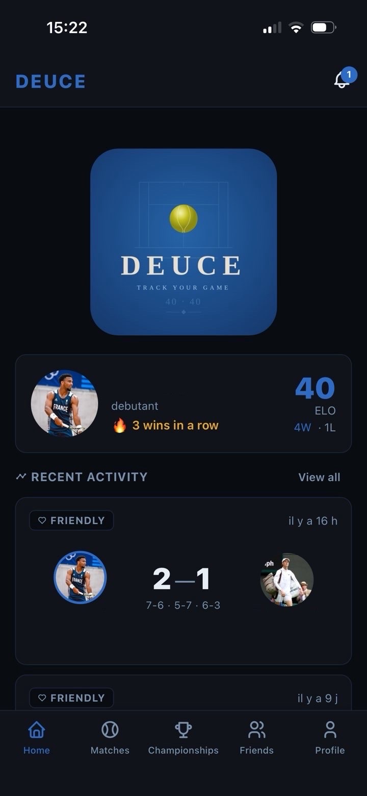 Home screen DEUCE